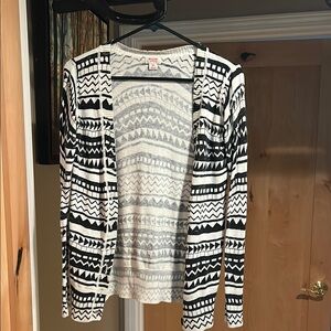 Mossimo Supply Co Black and White Cardigan Sweater